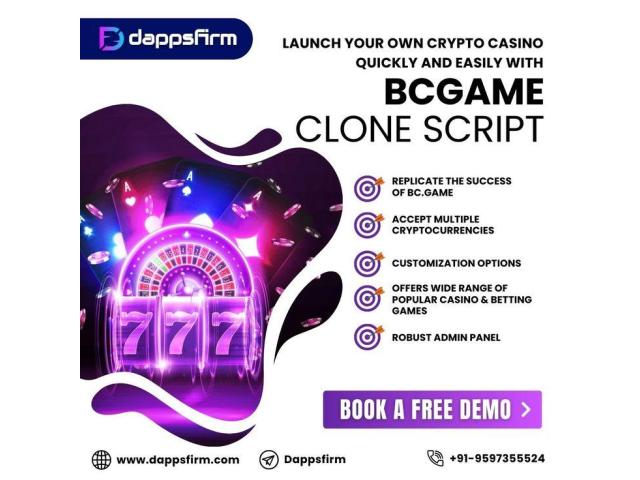 Create a High-Revenue Crypto Casino Using BC.Game Clone Script Instantly